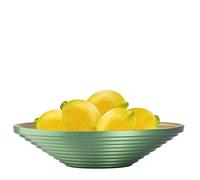TREND FOR HOME Ensaladera ⌀ 27 cm Bol de Vidrio Cuenco para Frutas Ensaladas Postres Frutero Cesta de Frutas Cuenca de Caramelo Plato de Dulces Bandeja Decorativa Centro de Mesa, Alexis, Verde/Dorado