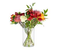 TREND FOR HOME Grande Jarrón De Flores de Vidrio 21.5 cm Cilíndrico Moderno Florero Alto Cilindros para Decoracion de Fiestas Mesas Jarrón Decorativo para Flores | Ø 13.5 cm | Fleur