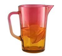 TREND FOR HOME Jarra Agua Cristal 1 Litro Jarra con Asa para Bebidas Frías Jarra de Agua Zumo Leche con Mango Manejable Jarra Leche Cristal Vidrio Coloreado Florero 19 cm | Gigi Magical Sunrise