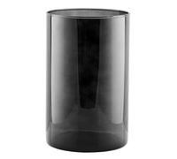 TREND FOR HOME Jarrón Cilíndrico 21.5 cm Jarrones Grandes Centros Decorativos de Mesa Florero de Cilindro de Vidrio Coloreado para Pampas Secas Portavelas | Ø 13.5 cm | Fleur Smoky
