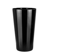 TREND FOR HOME Jarrón De Flores de Vidrio A: 25 cm Jarron Negro Cónico Moderno Florero Cilindros para Decoracion de Fiestas Mesas Jarrón Decorativo para Flores, Ø 14 cm, Alyssa Piano Black