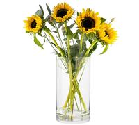TREND FOR HOME Jarrones Decorativos de Suelo 29 cm Cilindros para Decoracion de Fiestas Mesas Jarrones Decorativos Modernos Florero de Vidrio Jarrón Grande | 4900 ml | Ø 15.8 cm | Magnolia