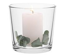 TREND FOR HOME Portavelas 16 cm Contenedor de Velas Jarrón de Vidrio Jarrón de Flores de Vidro Florero de Vidrio Transparente Decoracion Salon Contenedor Decorativo, 2395 ml, ⌀ 17.2 cm, Tansy