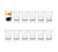 TREND FOR HOME Vasos de Chupito Vasitos de Vidrio para Vodka | 30 ml | Juego de 12 Vasos | Tequila Vaso para Chupitos Vasos de Shot | Apto para Lavavajillas | Colección Saul