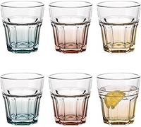 TREND FOR HOME Vasos de cóctel grandes Cuba Libre, 280 ml, juego de 6 vasos de agua para cócteles, juego de vasos de agua XXL, diseño retro, colección GIGI, lavar a mano