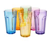 TREND FOR HOME Vasos de cóctel grandes Cuba Libre, 630 ml, juego de 6 vasos de agua para cócteles, juego de vasos de agua XXL, diseño retro, colección GIGI, lavado a mano (630 ml)