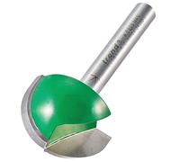 Trend Fresa Cavetto Router 1/4" 12,7mm R 25,4mm | Para perfilar cavetto en madera, con carburo de tungsteno y vástago 1/4", C058X1/4TC.