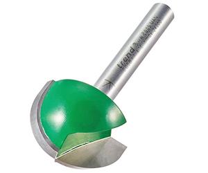 Trend Fresa Cavetto Router 1/4" 12,7mm R 25,4mm | Para perfilar cavetto en madera, con carburo de tungsteno y vástago 1/4", C058X1/4TC.