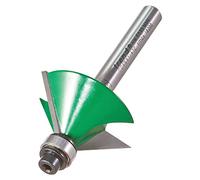 Trend Fresa chaflán auto-guía 45° V HM, vástago 1/4, 12,7 mm | Fresa de 2 labios auto-guía para chaflán 45°; punta de carburo de tungsteno, 12,7 mm, vástago 1/4 C049X1/4TC
