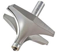 Trend Fresa ovolo con doble rodamiento, radio 38,1 mm y vástago 1/2 | Dos rodamientos para control suave; Ø89 mm, corte 50,8 mm y plaquitas de carburo 46/99X1/2TC