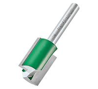 Trend Fresa recta 2 cortes de carburo 1/4" 18x25 mm | Fresa recta de doble filo para ranuras limpias, carburo de tungsteno, vástago 1/4", 18x25 mm C028AX1/4TC