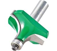 Trend Fresa redondeadora con rodamiento, vástago 1/2 pulg, corte 25mm | Carburo de tungsteno TCT con rodamiento; radio 19 mm y corte 25 mm para redondear madera.