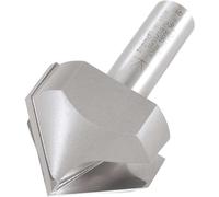 Trend Fresa V 45° para chaflán, mango 1/2, Ø40mm, L19mm TCT | Fresa con plaquitas de carburo de tungsteno: chaflán 45° y ranura V; Ø40mm, L19mm, mango 1/2 TCT