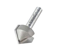 Trend Fresa V para Chaflán con Vástago 1/4" y Ø19,4 mm TCT | Para bisel en V y ranuras decorativas en madera; punta TCT, vástago 1/4", Ø19,4 mm, 11/3X1/4TC
