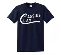 Trend Gear Cassius Clay Tribute - Camiseta con diseño de Mohamed Ali Boxing Sonny Liston, azul marino, L