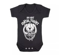 Trend Gear Unisex Baby Grows/Rock/Metal/Calavera/Tatuaje/Divertido/Bebé/Recién Nacido/Regalo/Body, Camiseta My First Metal, 0-3 Months