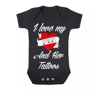 Trend Gear Unisex Baby Grows/Rock/Metal/Calavera/Tatuaje/Divertido/Bebé/Recién Nacido/Regalo/Body, I LOVE MY MUM AND HER TATTOOS, 3-6 Months