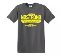 Trend Gear USCSS Nostromo Alien 180286 - Camiseta para hombre, diseño de película Weyland-Yutani, gris oscuro, L
