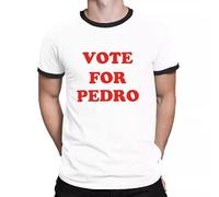 Trend Gear Vote - for_Pedro - Camiseta para hombre con texto en inglés "Ringer Funny Cult Classic Slogan - Geek - Retro, blanco, L