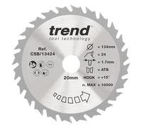 Trend Hoja sierra circular madera 134mm 20mm 24T TCT