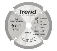 Trend Hoja sierra circular PCD fibra-cemento 160mm, 20mm, 4T