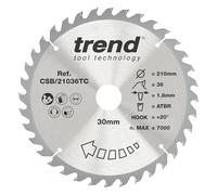 Trend Hoja sierra circular TCT 210mm 30mm, 36 dientes