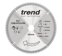 Trend Hoja sierra circular TCT 254mm 96T 30mm Alu y Plástico 2,8mm