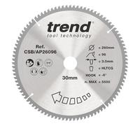 Trend Hoja sierra circular TCT Aluminio y Plástico 260mm 96T 30mm