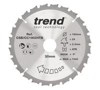 Trend hoja sierra ingletadora sin cable 190mm, 30mm, 24T TCT