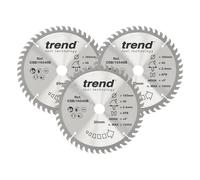 Trend Hojas de sierra para madera, 165 mm, 20 mm, 48 dientes, 3 pk