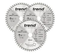 Trend Hojas sierra circular HPL/Laminado 165mm 48T 20mm 3uds