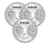 Trend Hojas sierra circular TCT HPL/Laminado 160mm 48T (3uds) | Para laminado y HPL, TCT 48 dientes, 160 mm; corte muy fino kerf 2,2 mm; CSB/PT160/3PK, paquete 3