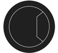Trend Insertos para Ordenar Cables, Paquete de 3, Negro, Diámetro de 80mm, Plástico ABS con Tapa Giratoria con Resorte, CTI/80/PK3