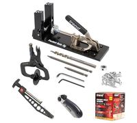 Trend Kit de carpintería para Agujeros de Bolsillo, Incluye Plantilla de Agujero de Bolsillo, Abrazadera de alineación, Sierra de Descarga y Tornillos de Agujero de Bolsillo, PH/Jig/SET1