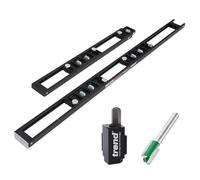 Trend Kit de plantilla de bisagra de esqueleto de dos partes con cincel de esquina y cortador CraftPro para corte de bisagras e instalaciones de puertas, H/JIG/CK