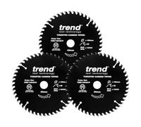 Trend Lamas Sierra Circular PTFE Madera 160mm 48T 20mm 3p | Triple pack: 3 hojas TCT con PTFE para cortes limpios en madera, 160mm x 20mm, 48T, CSB/160/3PK/P