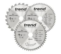 Trend Lames de sierra ingletadora 216 mm, 30 mm, 24/48/60T, 3 pzas