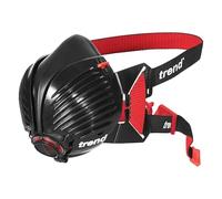Trend ML Stealth Mascarilla antipolvo P3 respirador reutilizable, APF20 X WEL, incluye filtros reemplazables, colores surtidos (negro/rojo o negro/verde), mediano grande, STEALTH/ML