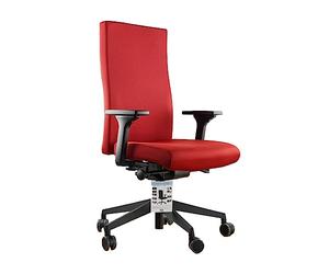 TREND OFFICE Trendoffice to-Strike Comfort Pro SK 9248, ganador de la prueba Stiftung Warentest, silla de oficina ergonómica con reposabrazos 4D, respaldo regulable en altura, de Dauphin (rojo)