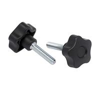 Trend Perilla Lobe M8x35 mm, pack de 2, plástico reforzado | 2 perillas lobe M8x35 mm de plástico reforzado para sujeción firme y fabricación de plantillas. KB6/M/8