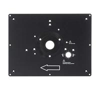 Trend Placa de inserción de mesa de enrutador, aleación de aluminio, compatibilidad hecha por el usuario, agujeros preperforados, ajuste personalizable, RTI/PLATE/A