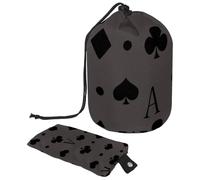 Trend Poker - Bolsas de cosméticos de viaje para mujer, bolsa de maquillaje plegable con cordón, bolsa de aseo portátil, Gráfico de Trend Poker, 9.9x6.9in/25.2x17.6cm;6x3.5in/15.2x8.8cm, Diseño