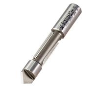 Trend Profesional Fresa de Dos Cortes para Perforar y Recortar, Mango de 1/2 Pulgada, Diámetro de Corte de 12.7mm, Longitud de Corte de 30mm, metal duro (TCT), 47/40X1/2TC