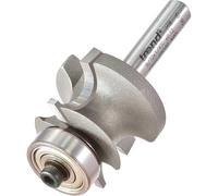 Trend Profesional Fresa para Moldura de Esquina con Rodamiento, Vástago de 1/4 Pulgada, Diámetro de Corte de 28mm, Diámetro del Rodamiento de 16mm, Radio de 4.8mm, 9/72X1/4TC
