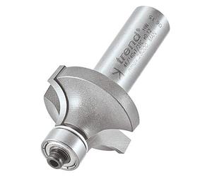 Trend Profesional Fresa para Router con Rodamiento Guiado Ovolo, Radio de 9.5mm, Mango de 1/2 Pulgada, Diámetro de Corte de 32mm, Longitud de Corte de 16mm, metal duro (TCT), 46/140X1/2TC
