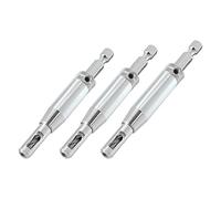 Trend Juego de 3 piezas de guías de brocas de liberación rápida, vástago hexagonal de liberación rápida de 1/4 pulgadas para uso en taladros de cambio rápido de herramientas, QR/DBG/SET