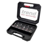 Trend Set 6 fresas de router, vástago 1/4, TCT, estuche incluido