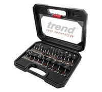 Trend Set Inicial 24 Fresas Router, Vástago 1/4, Carburo de tungsteno