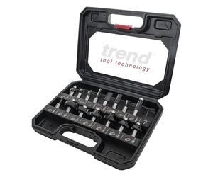 Trend Set Inicio Fresas Router 15 pzs, vástago 1/2", TCT con estuche