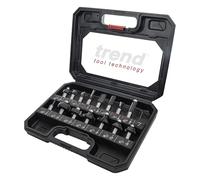 Trend Set Inicio Fresas Router 15 pzs, vástago 1/2", TCT con estuche | Incluye 15 fresas con punta de carburo TCT en estuche para trabajos generales de fresado, SET/SS9X1/2TC